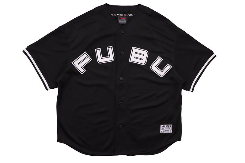 FUBUベースボールシャツ ラストXLのみ】FUBU（フブ） “FAUX LEATHER BASEBALL SHIRTS