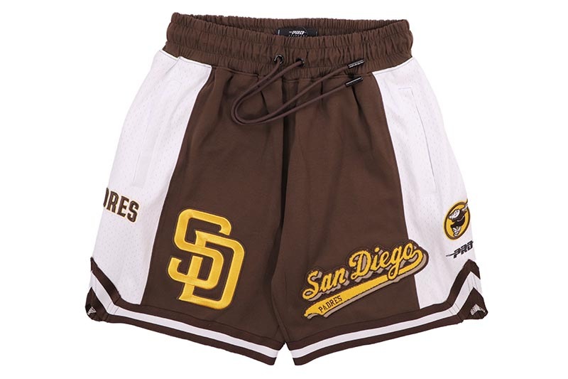 PRO STANDARD SAN DIEGO PADRES SCRIPT TAIL DOUBLE KNIT 2.0 SHORT (LSP3314427-BRN:BROWN)プロスタンダード/サンディエゴパドレス/ショーツ/ブラウン｜GROW AROUND グロウアラウンド