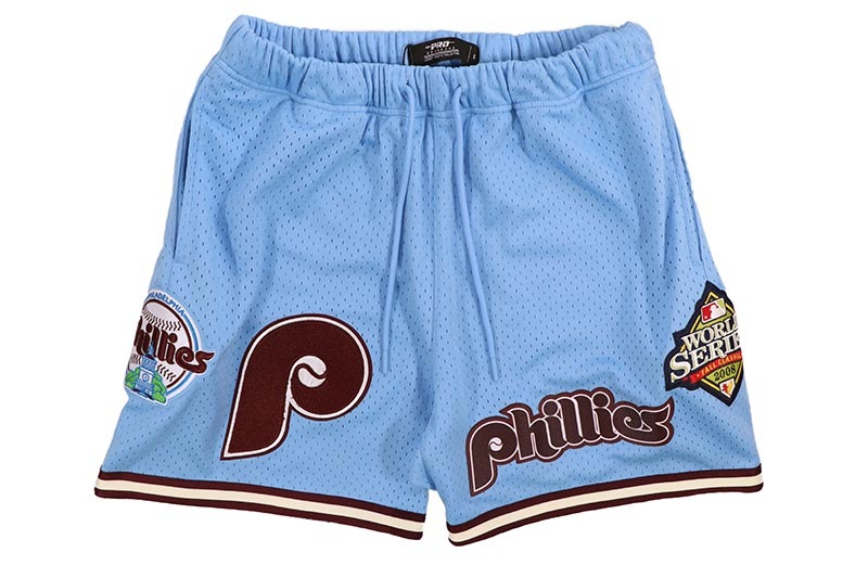 PRO STANDARD PHILADELPHIA PHILLIES RETRO LOGO MESH SHORT (LPH333057-UNW:UNIVERSITY BLUE/WINE) プロスタンダード/フィラデルフィアフィリーズ/ショーツ/ユニバーシティ ブルー/ワイン