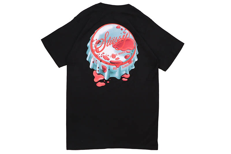 STUSSY BOTTLE CAP TEE (BLACK) 1904617 ステューシー/ショートスリーブTシャツ/ブラック
