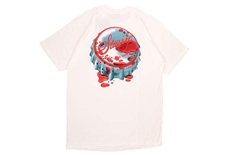 STUSSY BOTTLE CAP TEE (WHITE) 1904617 ステューシー/ショートスリーブTシャツ/ホワイト
