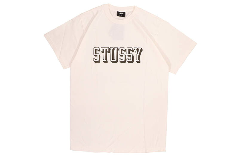STUSSY 3D COLLEGIATE PIGMENT DYED TEE (NATURAL) 1904634 ステューシー/ショートスリーブTシャツ/ナチュラル
