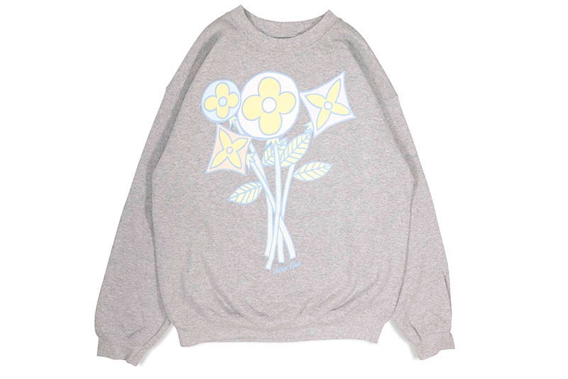 MARKET SECRET CLUB FLOWER CREWNECK (ASH) マーケット/クルーネックスウェット/アッシュグレー