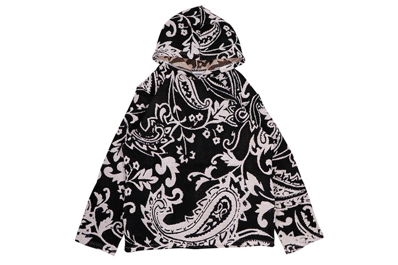 JEFFERSONS TAPESTRY HOODIE (BLACK PAISLEY) ジェファーソンズ/プルオーバーフーディー/ブラックペイズリー