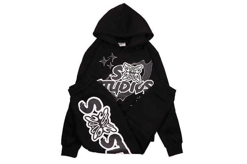 SB STUDIOS SB SET UP (BLACK/BLACK) エスビースタジオ/スウェットセットアップ/ブラックブラック