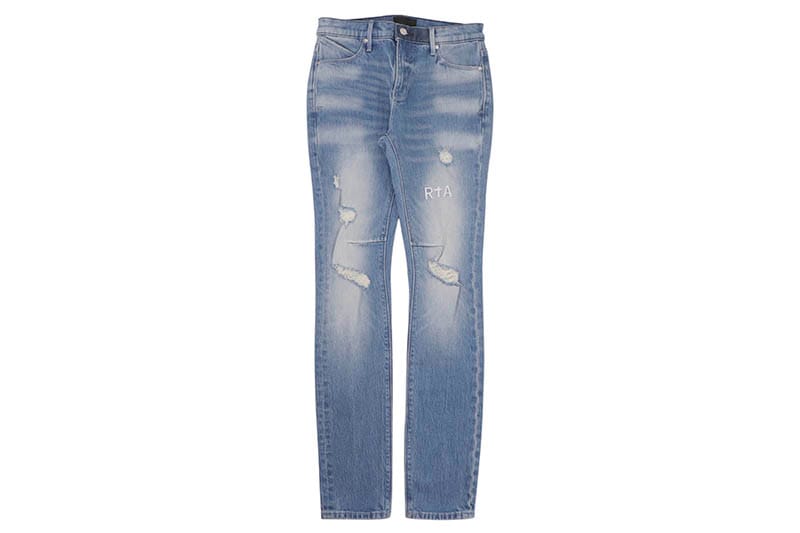 RTA BRAND CLAYTON SKINNY JEAN RIPPED MEDIUM BLUEアールティーエーブランド/デニムパンツ/スキニー/ミディアムブルー｜GROW AROUND グロウアラウンド
