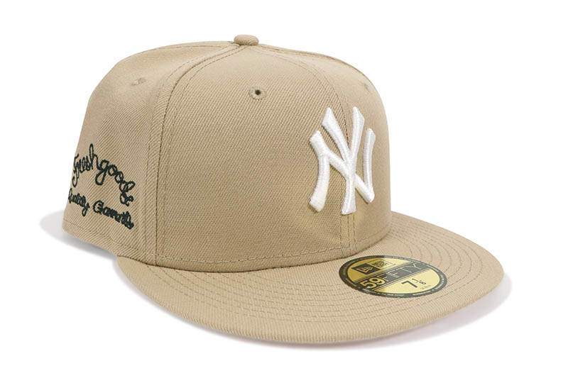 NEW ERA X JOE FRESHGOODS NEW YORK YANKEES 59FIFTY FITTED CAP (PEACH UNDERVISOR/CAMEL) ニューエラ/ジョーフレッシュグッズ/フィッテッドキャップ/MLB/ニューヨークヤンキース/ツバ裏ピーチ/キャメル