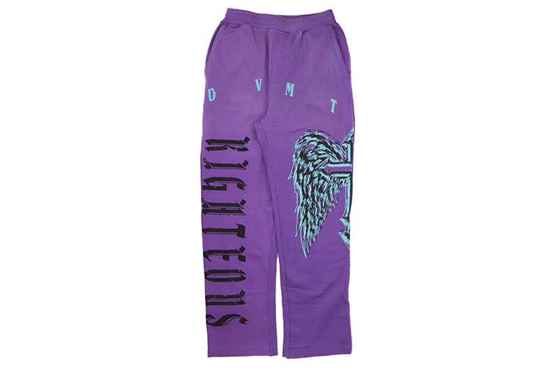 DEVELOP MENTAL RIGHTEOUS SUN DRY WASH RELAXED FIT SWEATPANTS (742-414:PURPLE)デベロップメンタル/スウェットパンツ/パープル｜GROW AROUND グロウアラウンド