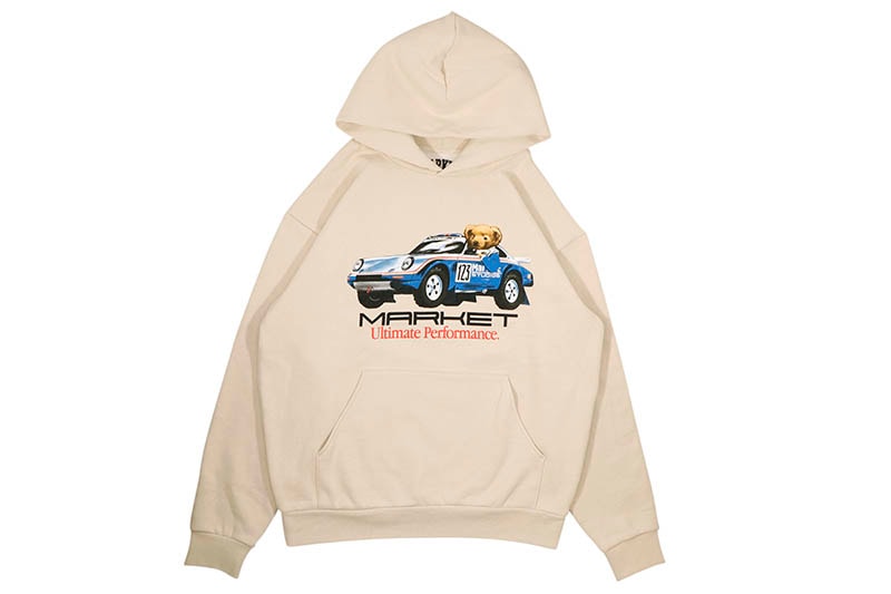 MARKET ULTIMATE RALLY BEAR HOODIE (397000660:ECRU) マーケット/プルオーバーフーディー/エクリュ