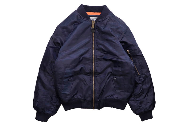 PRO CLUB FLIGHT BOMBER JACKET (NAVY) 129プロクラブ/MA-1ジャケット/メンズ/シンプル/アメリカサイズ/大きいサイズ/ゆったり/厚手/頑丈/無地/ネイビー｜GROW AROUND グロウアラウンド