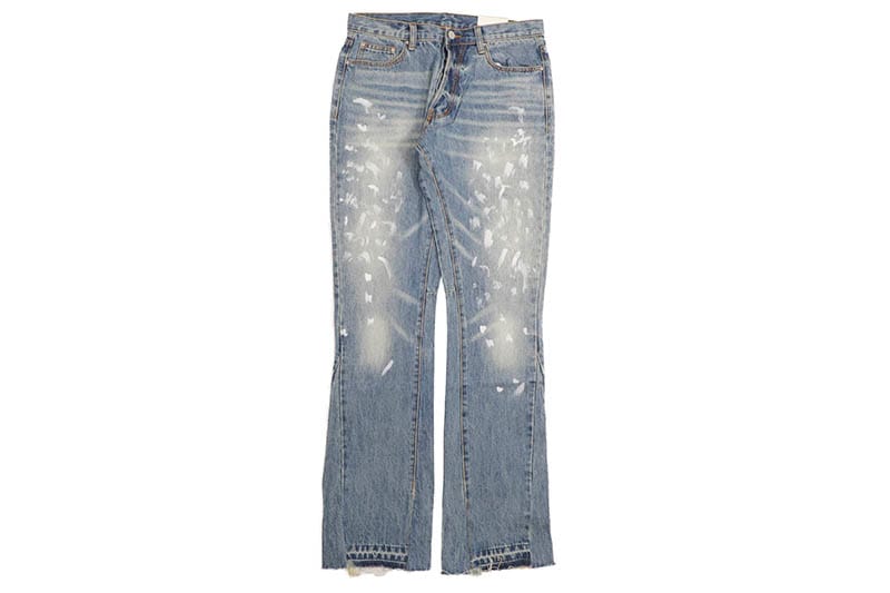 楽天市場】mnml B424 PATCH FLARE DENIM (D387/BLUE)ミニマル/デニム
