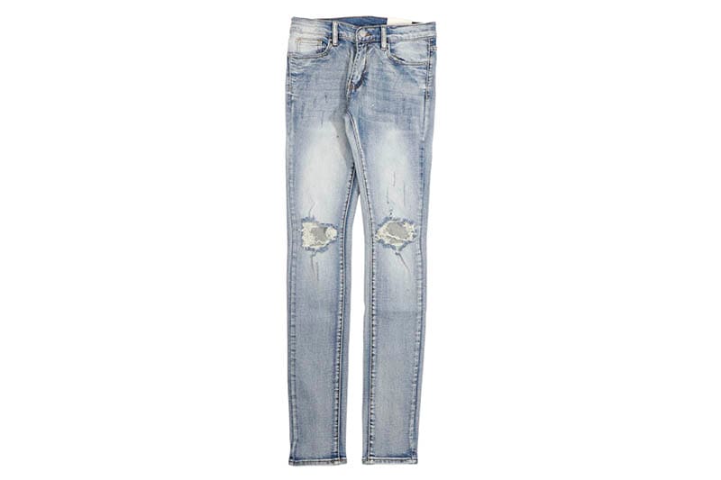 楽天市場】mnml X165 PAISLEY SKINNY DENIM PANTS (D222-BKB