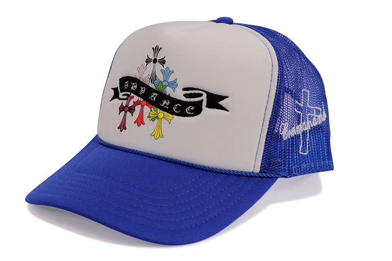 ADVANCE MULTI-COLOR CROSS TRUCKER HAT (BLUE/WHITE) ARS-5053 アドバンス/トラッカーハット/メッシュキャップ/ブルーホワイト