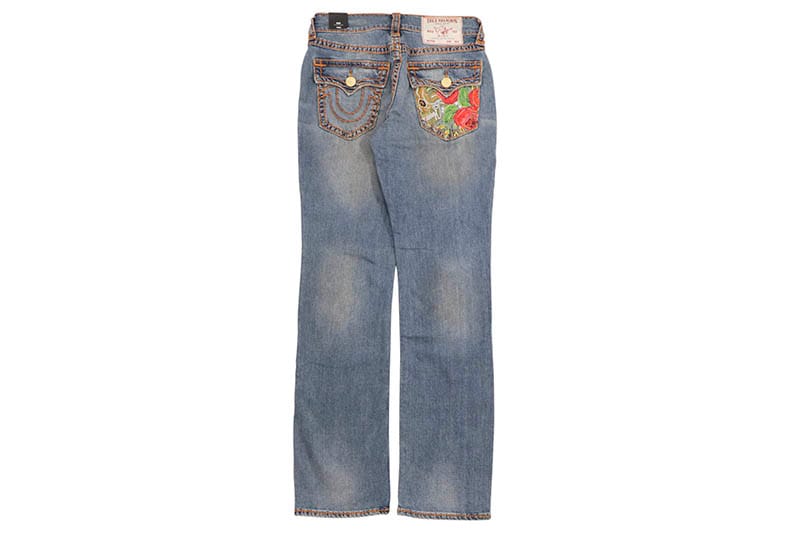 タラ・ヤマコ様　トゥルーレリジョン　RICKY BIG T 太ステッチ RICKY BIG T STITCH STRAIGHT JEAN - Chalk Grey Wash | True