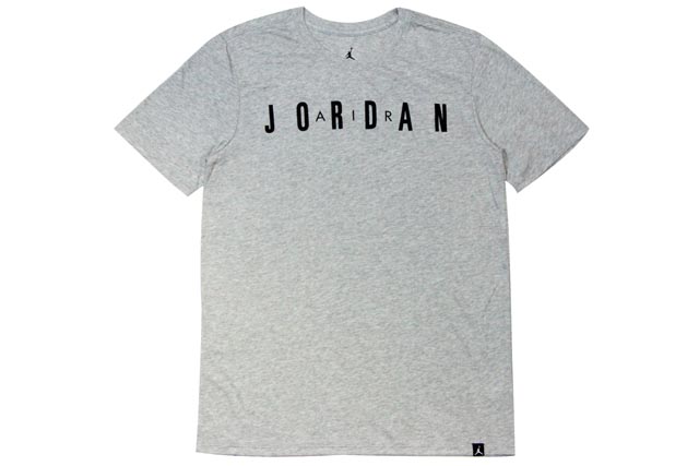 white and gray jordan shirt