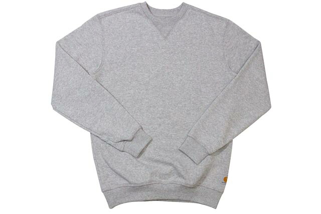 Carhartt MIDWEIGHT CREW SWEAT (K124/HGY:HEATHER GREY) カーハート/クルーネックスウェット/メンズ/レディース/ビッグシルエット/シンプル/ヘザー/グレー