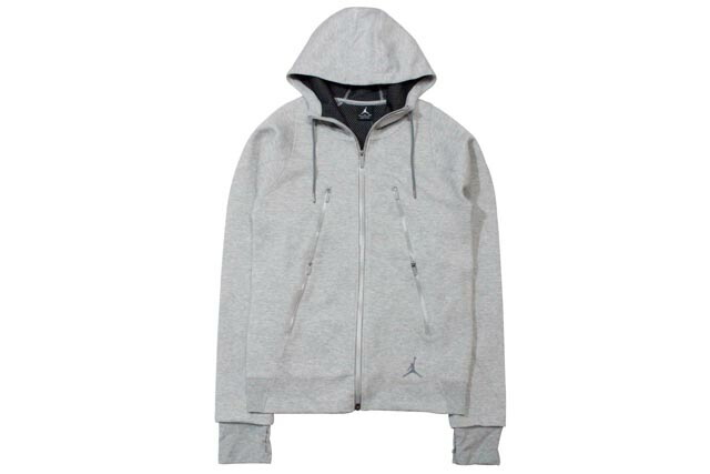 grey jordan zip up hoodie