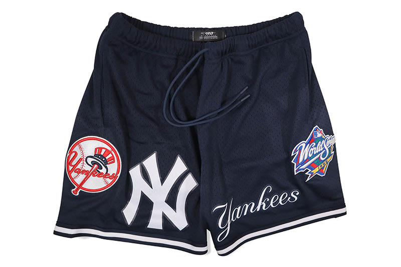 PRO STANDARD NEW YORK YANKEES 1999 WORLD SERIES MESH SHORTS (LNY333053:MIDNIGHT NAVY)プロスタンダード/ニューヨークヤンキース/ショーツ/ワッペン/ミッドナイトネイビー｜GROW AROUND グロウアラウンド