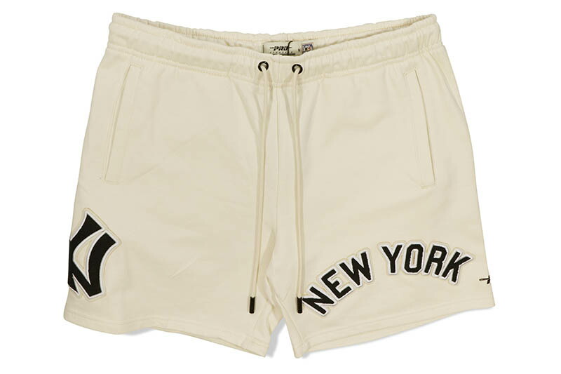 PRO STANDARD NEW YORK YANKEES RETRO CLASSIC FLEECE SHORTS (LNY335129:EGGSHELL) プロスタンダード/ニューヨークヤンキース/ショーツ/ワッペン/ベージュ