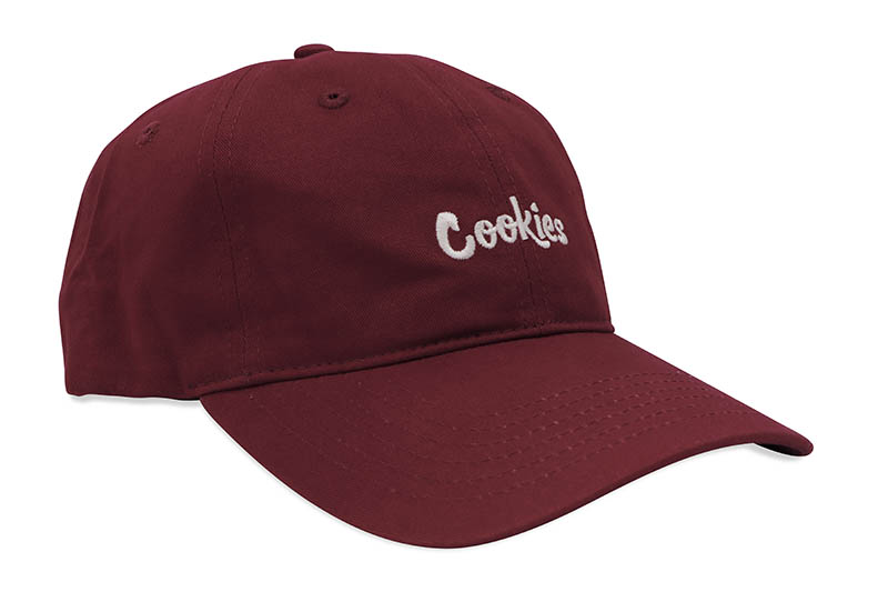 COOKIES ORIGINAL LOGO DAD CAP (BURGUNDY/CREAM) 1564X6666 CM232XDH07 クッキーズ/ストラップバックキャップ/ツイルキャップ/バーガンディークリーム