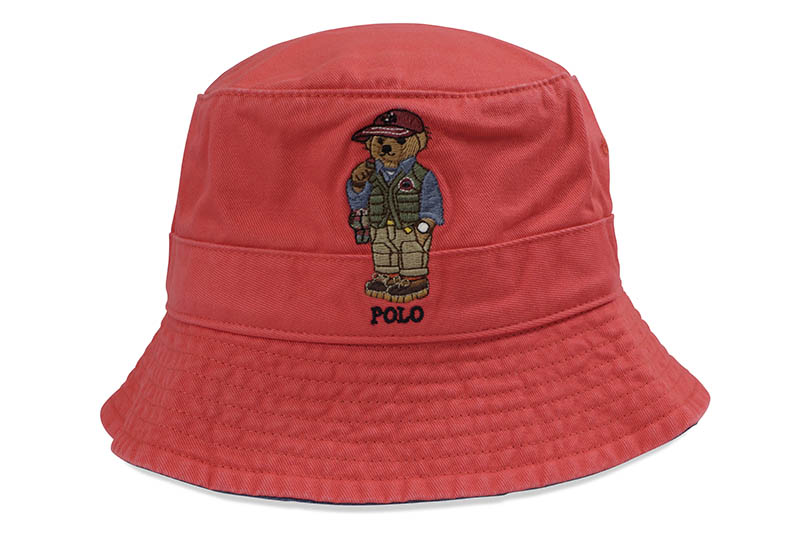 USA製 ラルフローレン バケットハット 赤 アメカジブランド【POLO RALPH LAUREN/ポロ ラルフローレン