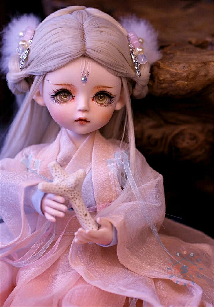 高品質BJDドール メイク済ドール 女の子 BJD 1/6 球体関節人形 100％ハンドメイド 手作り 関節可動 おもちゃ ギフト プレゼント コレクション メイク済 洋服 ドール ドール フルセット 長い髪 女の子 6分 1/6人形｜aubebeautyland店
