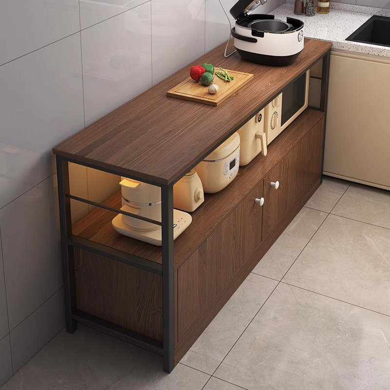 キッチン収納棚 家庭用キャビネット カウンター付き収納キャビネット ファンタスティックな多段式収納キャビネット ディッシュドア キッチンサイドボード