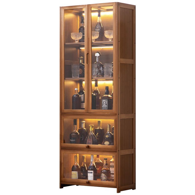 酒棚 ワインラック キャビネット 扉付き 大容量 コレクションボード ディスプレイラック 飾り棚 間仕切り スリム 玄関 リビング 収納棚 整理棚 モダン おしゃれ [木製/スチール/完成品]｜グロースショップ