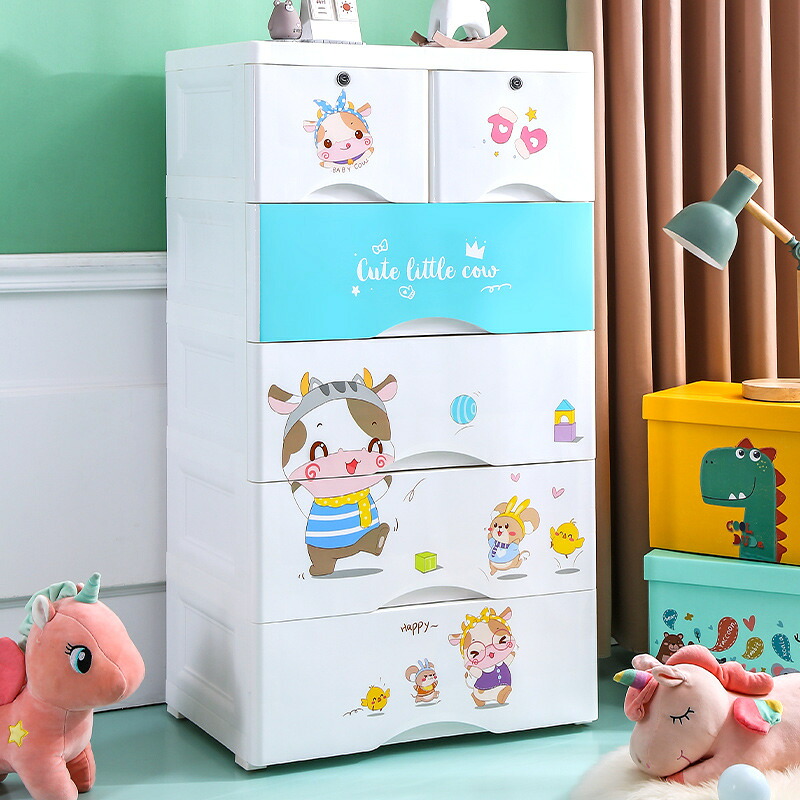 収納チェスト 5段 4段 ワイド 60cm幅 大容量 子供部屋 収納 キャラクター かわいい 引き出し プラスチック タンス 衣類収納 ベビー服 おもちゃ箱 軽い 丈夫 [北欧 モダン リビング 寝室 ホワイト]｜グロースショップ