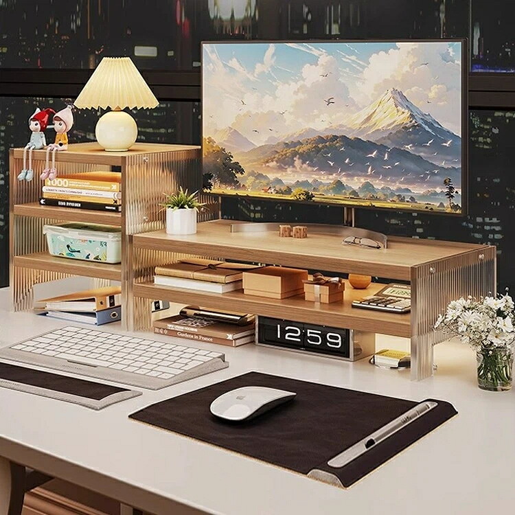 モニター台 アクリル クリア モニタースタンド 卓上 パソコン台 机上ラック キーボード収納 [耐荷重15kg/厚み10mm/透明] [在宅勤務 テレワーク ゲーミング 事務用品 北欧 おしゃれ] PCスタンド｜グロースショップ