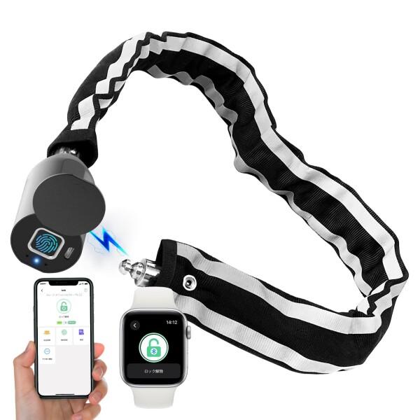 指紋認證 銀輪鍵 チェーン店鍵を掛ける APP と 指紋 鍵を掛ける解錠 銀輪鍵を掛けるUSB申し受ける式 雨合羽