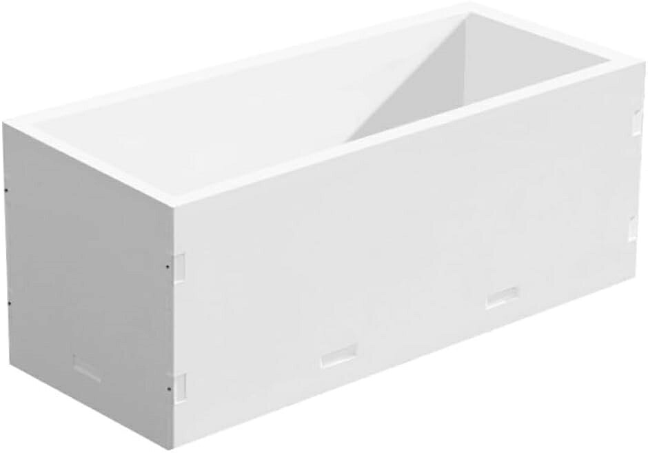 プランター スクエアプランター 長さ100x幅30x高さ30cm 組み立て簡単 ガーデニング(ホワイト, 100x30x30CM)|グロースショップ