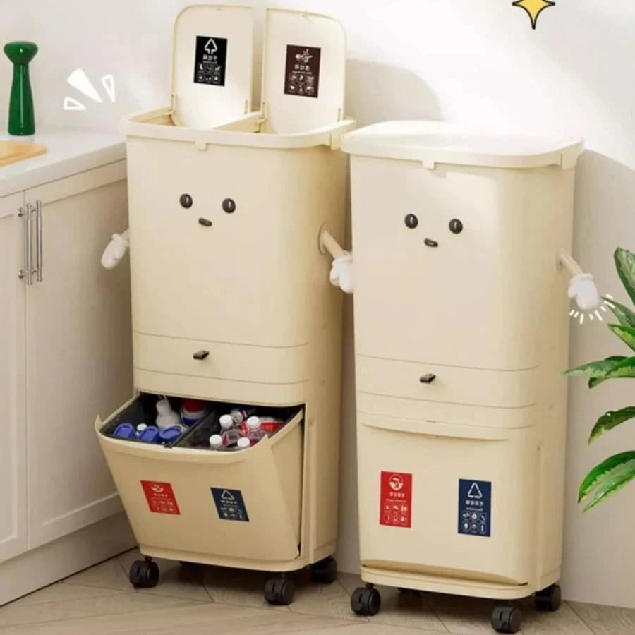 紙くずかご ワンタッチ開閉 抗菌3段 篩いに掛ける か細い 蓋付き添い人 紙くずかご 篩いに掛ける 3段 縦型 大電気容量 上蓋付き添い人 キャスター か細い 篩いに掛ける紙くずかご 紙くずかご 勝手もと勝手もと リビング おしゃ