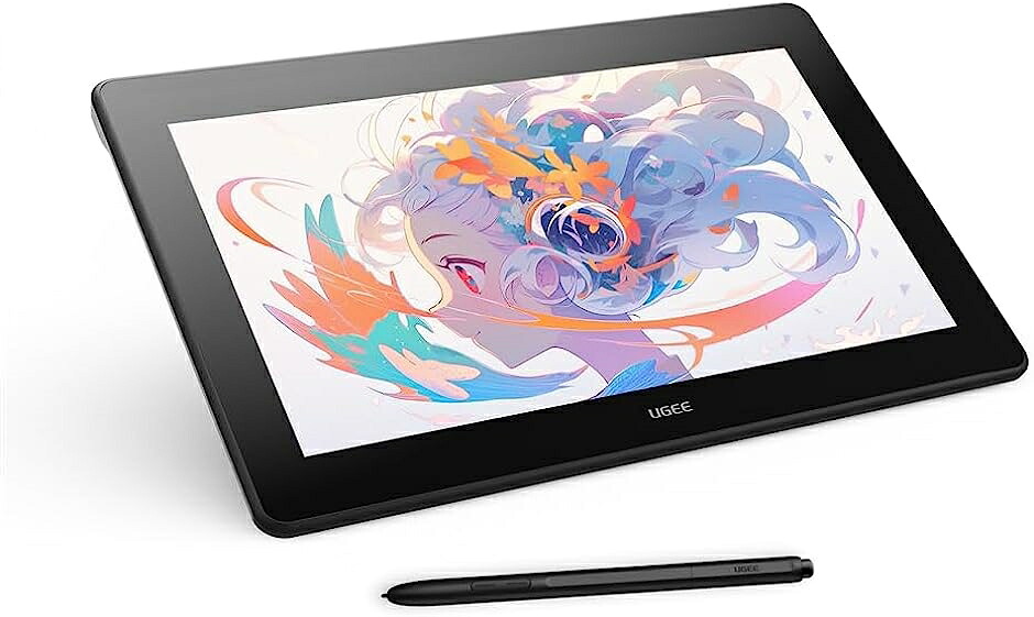 液タブ 液晶ペンタブレット U1200 豪華版 充電不要ペン 8192レベル筆圧 &plusmn;60&deg;傾き検知 MDM( Black, 11.9インチ)｜グロースショップ