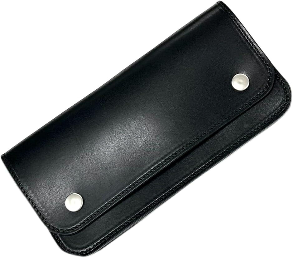 栃木レザー トラッカーウォレット 長財布 小銭入れ付 WT25-803 (ブラック)｜グロースショップ
