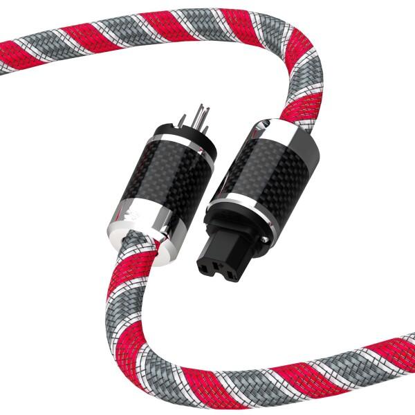 オーディオ電源ケーブル 純銅 3ピン 125V/15A AC IEC320 C13コネクタ ロジウムメッキ電｜グロースショップ