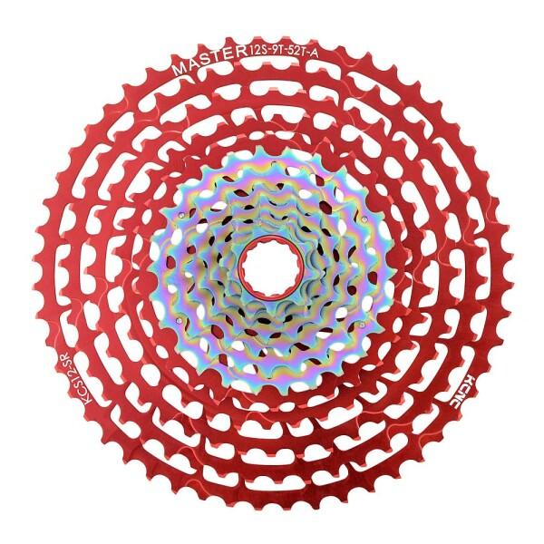 12 speed cassette 9-52 teeth for sram xd body, red, kcs12-001r, sk2097|グロースショップ