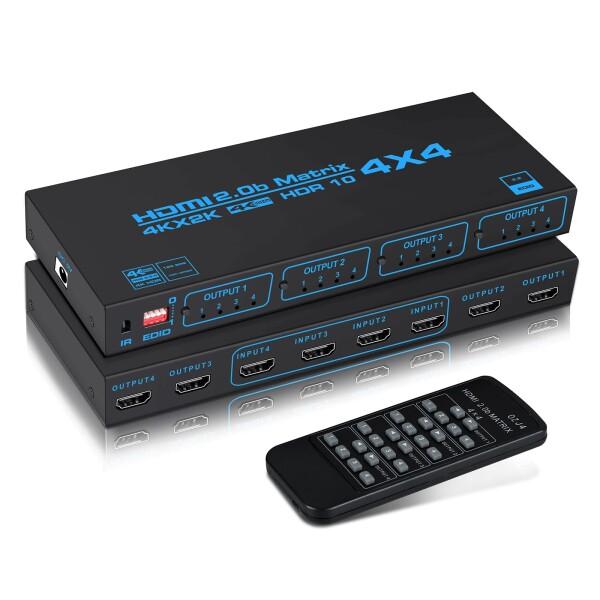 行列 4インプット4最終生産物 EDID抽き出し器 HDMI分かち合う器 うつり変わり器 遠隔操作付き添い人
