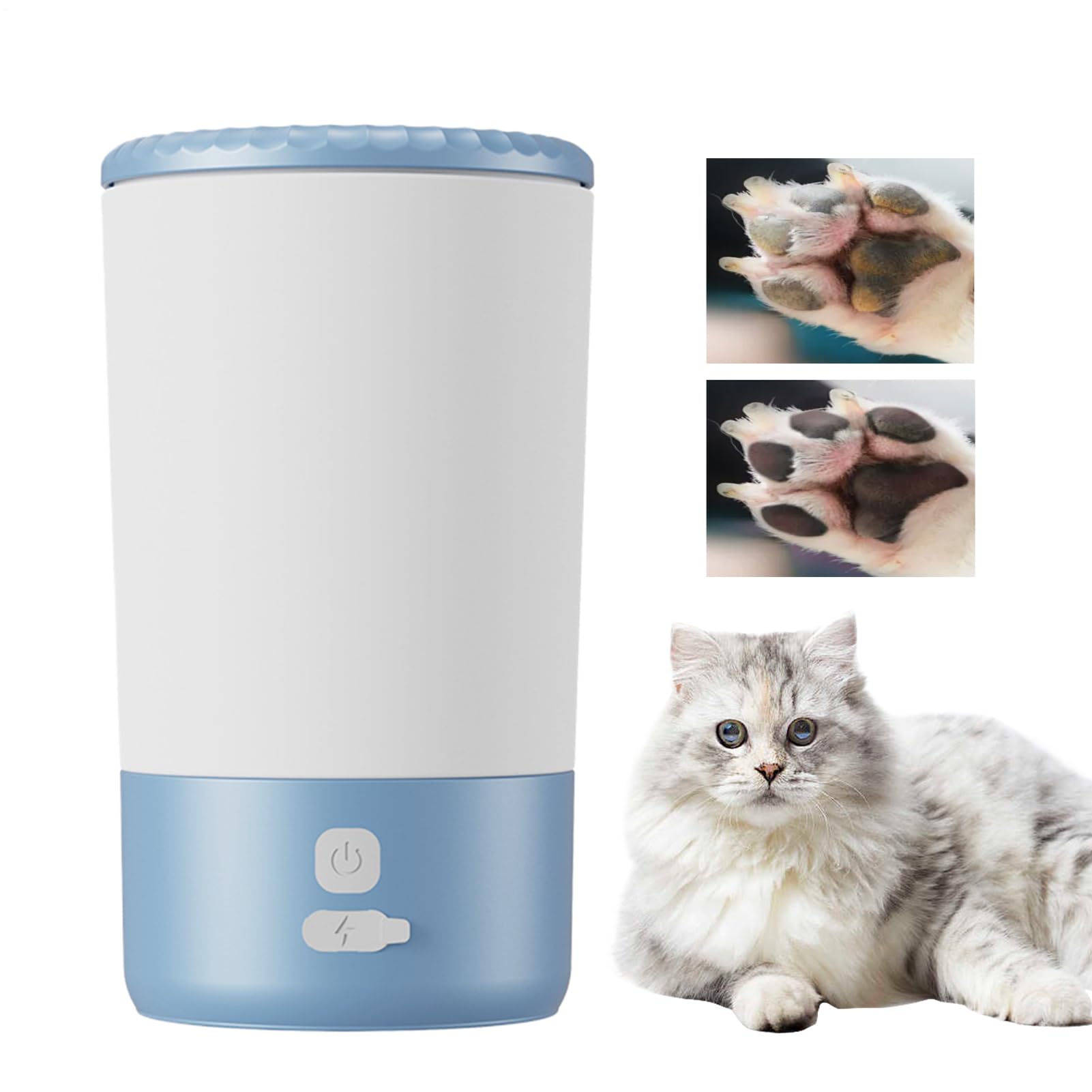 犬用足洗い濯ぎ器 - 泥汚れた状態猫足自動小銃洗い濯ぎ器 - 明かり式猫足洗浄剤 子ネコ犬ころ用 おほっつき歩く後 庭ガーデンホームケア