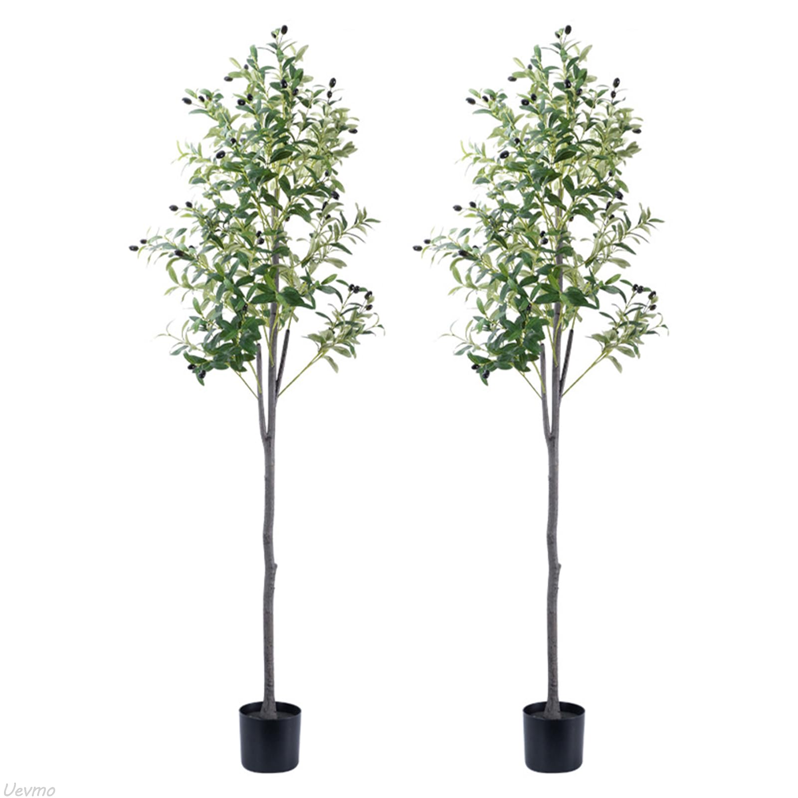 2本 人工オリーブの木 大型 180糎 フェイクオリーブ草木 鉢植えの如何様物 絹地天然木 観葉草木 枯れない 水やり不必要 屋内 露天 リビング御部屋 庭 事務室のかざり付けるに