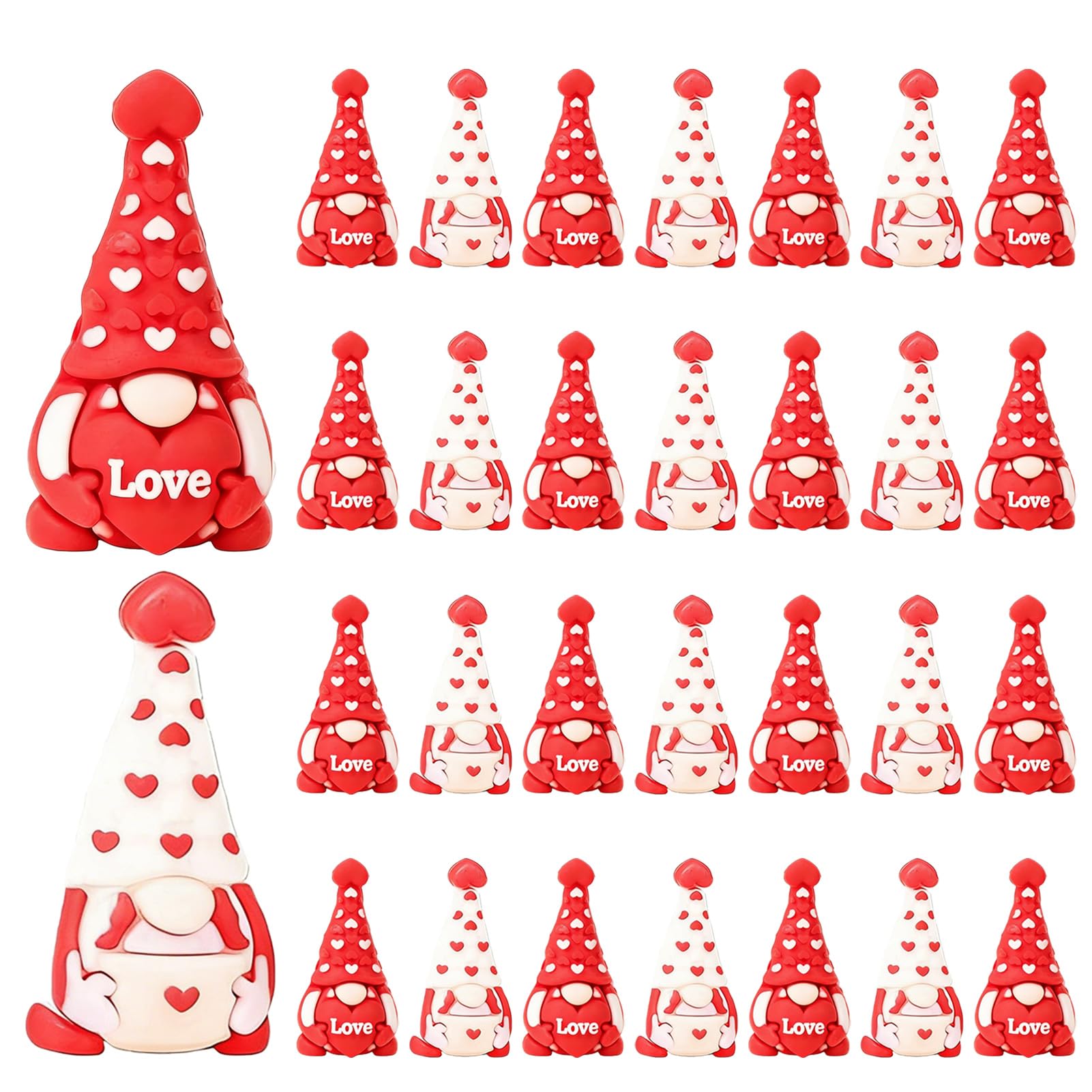 バレンタインデー ミニ 小びと 飾りつけ ハート形 休み日 細密画 図形 赤と白のハート形絵図面 PVC原料品 3.5x1.8糎 30平和条約 仕かける 顔のない ラブノーム 介護ホーム飾りつけ 寄り合い 華燭の典
