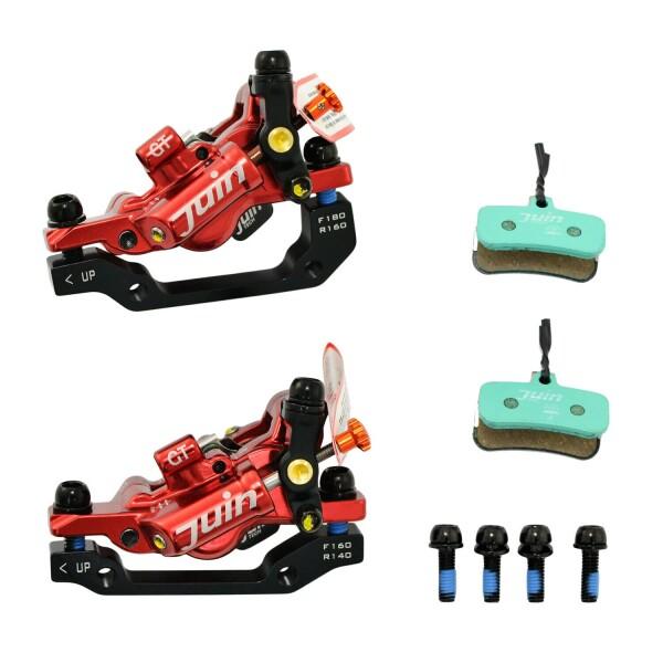 - p 4弁読み込むcx油圧ディスクブレーキキャリパーセット(f + r)、赤いこと、jt2411 日用品雑貨・文房具・手芸-その他