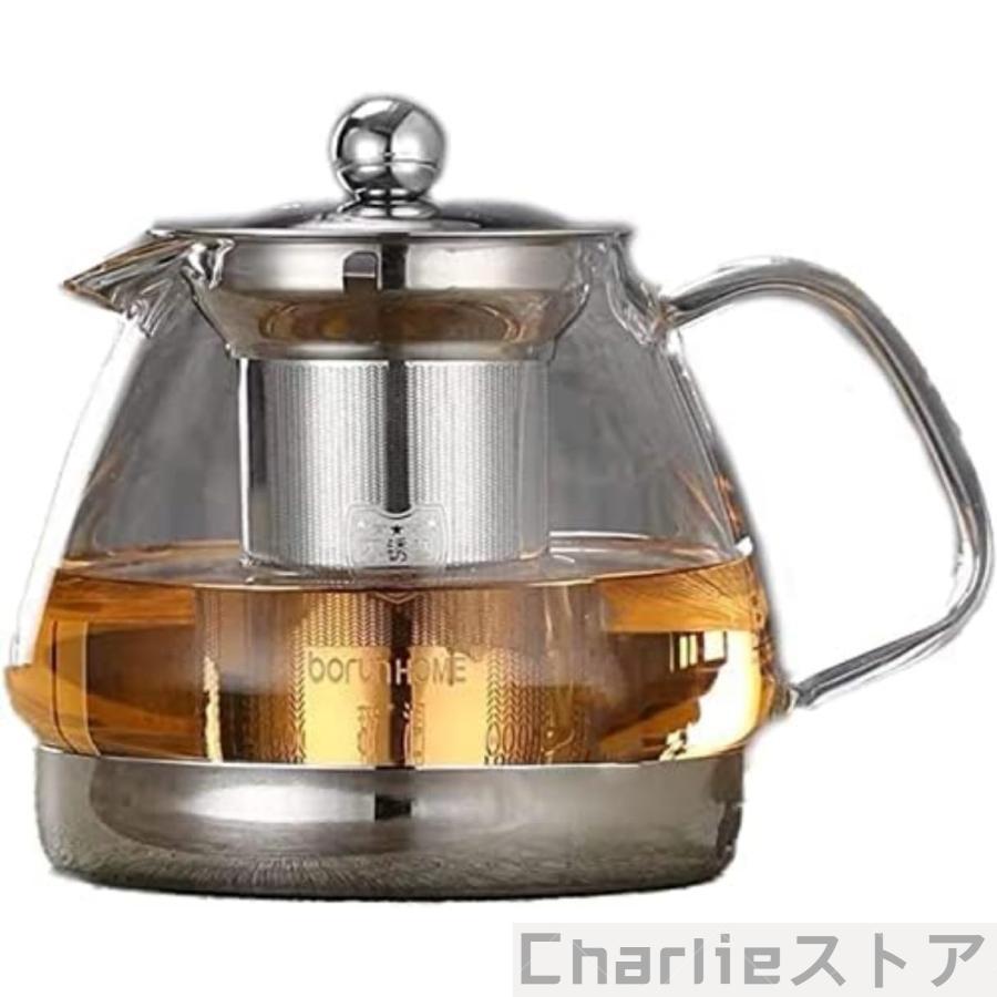 玻璃ポット ティーセット IH相応う ポット 紅茶の葉ポット 手吹き 澄み切った 急須 玻璃 ティーポット 耐熱 急須 電磁膳だて器が使える 格好のいい 大収容能力 割れずに急冷急加