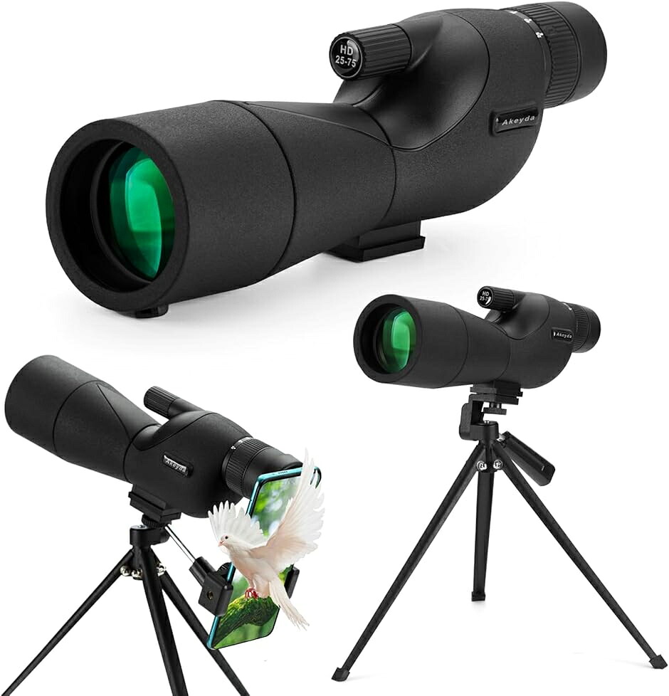 25-75X60mm フィールドスコープ 望遠鏡 高倍率 望遠レンズ スポッティングスコープ バードウォッチング 単眼望遠鏡 野鳥観察 MDM｜グロースショップ