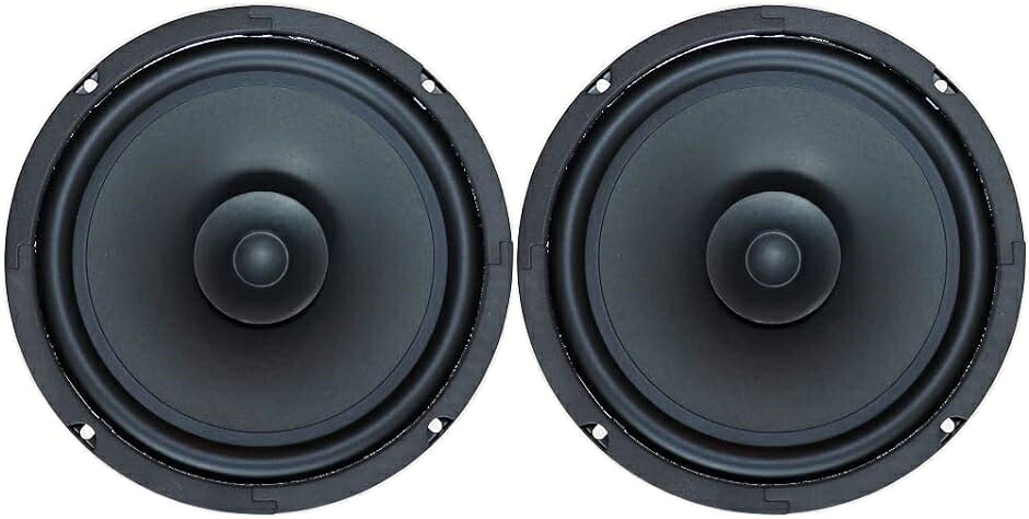 ダイトーボイス DS-200R 8Ω 20cm フルレンジスピーカー ダブルコーンスピーカー 20W /( ブラック,  20cm)