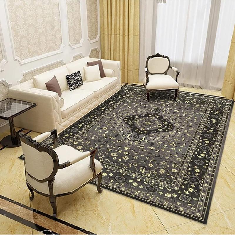 引っ敷き 引っ敷き 可愛らしい イラン柄 室内装飾 格好のいい 抗菌防臭 ベージュ 青味 青 着飾る 好いたらしい キレイめ 北欧 矩形 世話好き