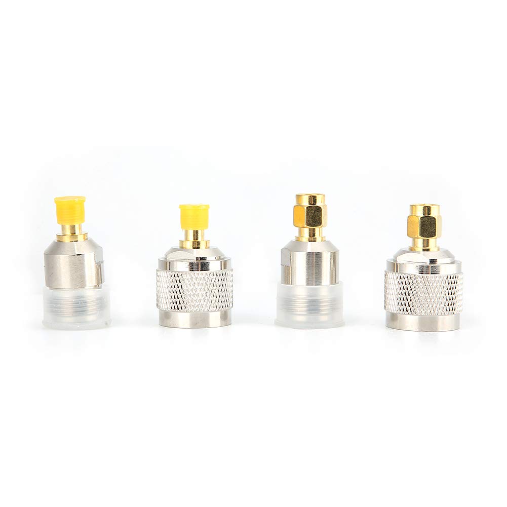 4個入り N-JKからSMA-JKコネクタキット、アンテナ、Wi-Fi無線機および無線LANデバイス用のNオス/メスからSMAオス/メスへの50オームRF同軸アダプターセット｜グロースショップ
