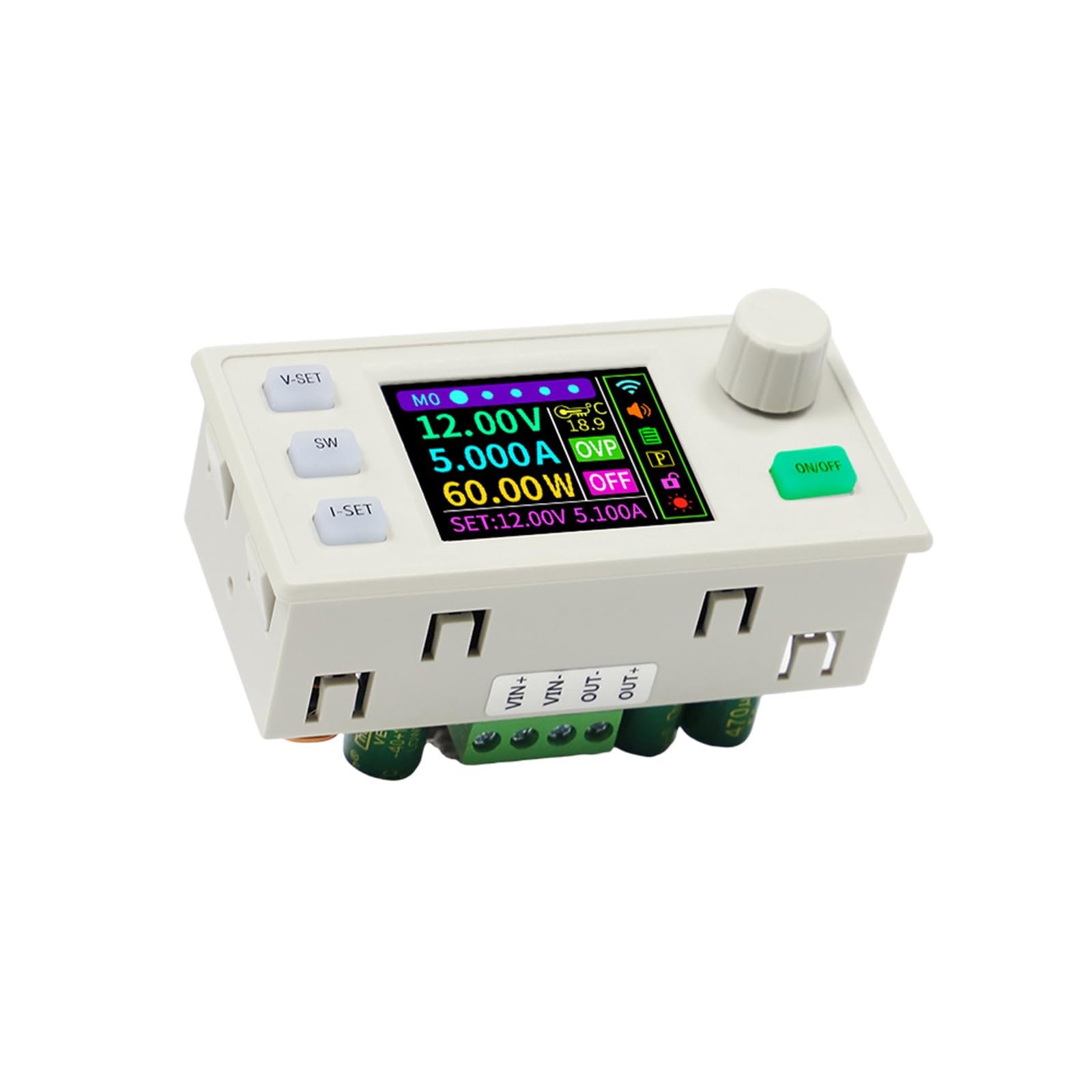 0~40V 120W ステップダウン安定化電圧電流レギュレータコンバータ定数モジュールLCDスクリーン付き使いやすい安定化レギュレータ｜グロースショップ