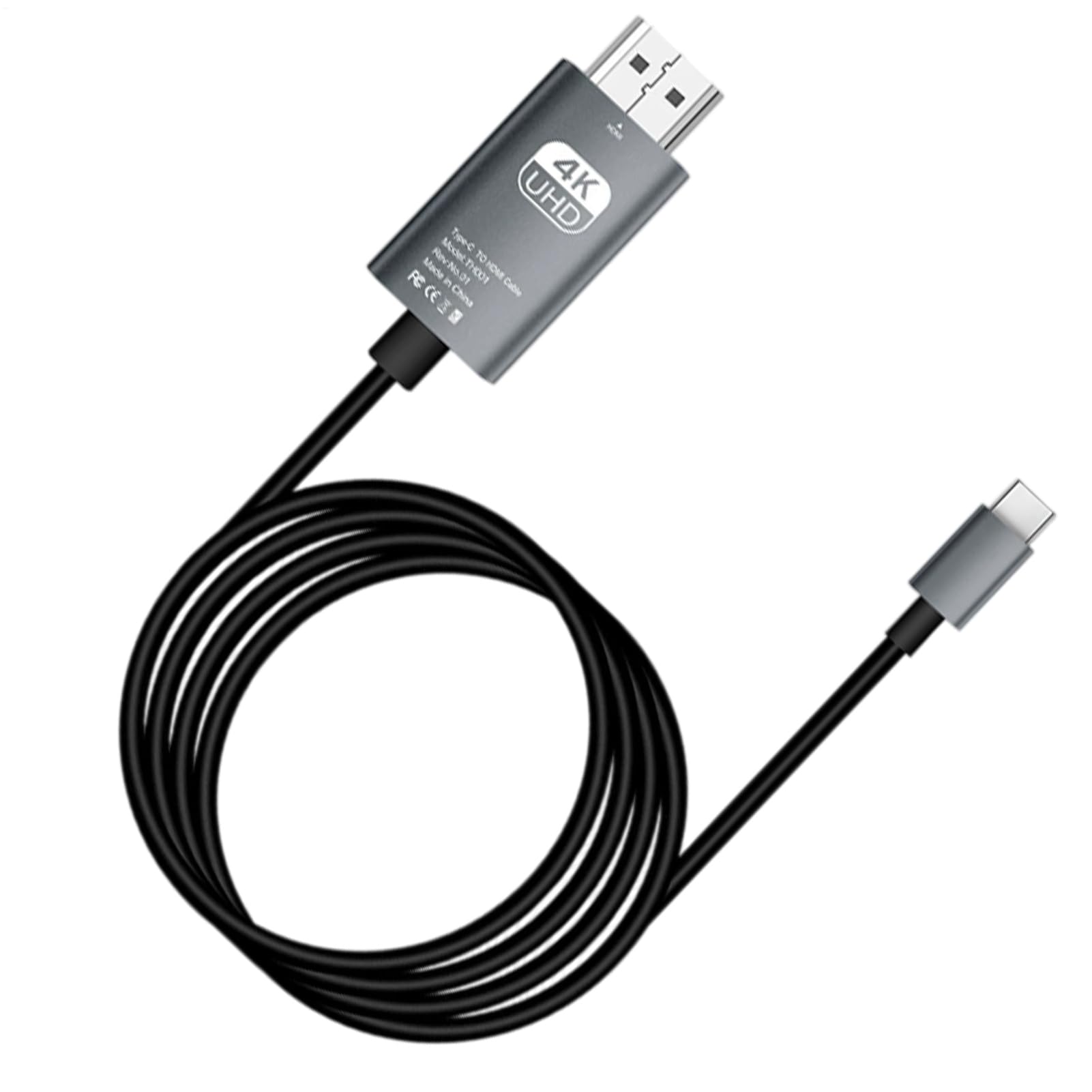 USB C - 高品位テレビアダプタ、USB C - 高品位テレビ吊りひも、4K60サイクル映像媒体吊りひも ノートパソコンモニターテレビ用 話し合い室提示、映写機、教場での仕立て上げるに相応う