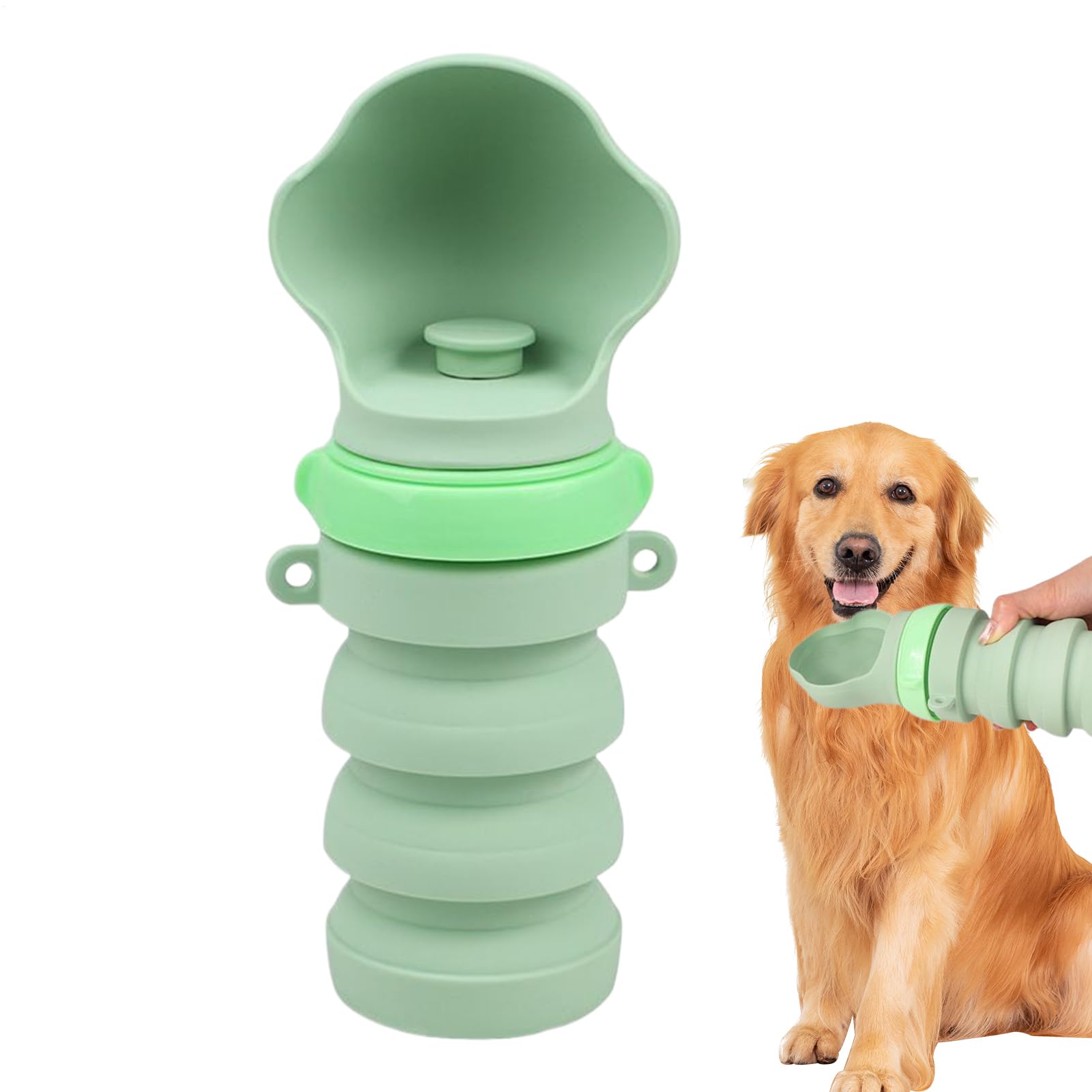 持ちはこび用犬水瓶 | 目こぼし押しとどめる 折りたたみ 水優勝杯 - 犬用水どんぶり鉢ディスペンサー - アウトドア 難民キャンプ 山歩き ほっつき歩く 砂浜 運動場 ロードトリップ 御休み用